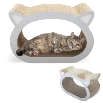 Durable Scratching Pad Cat-Headed Scratcher Bed Cute Modern Scratch Lounge Claws Healthy Protec Furniture Catnip Pet Toy CW016