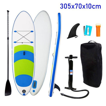Sup Board 305*76*15cm Inflatable Surfboard Stand Up paddle Board Surfing Water Sport Surf Board Kayak Inflatable Fishing Boat