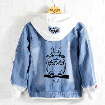 Spring Miyazaki Hayao Totoro hoodie Anime Jeans Coat