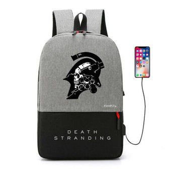 Death Stranding Mochila Schoolbag USB Charging Backpack