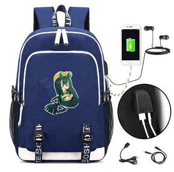 My Hero Academia USB Charging school canvas Backpack