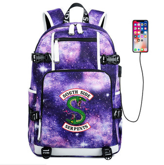 Riverdale South Side Serpent usb charging canvas Teenager boys girls Backpack