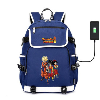 Super Dragon Ball Heroes usb charging canvas Laptop Backpack