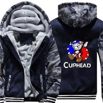 Cuphead Mugman camouflage Hoodie