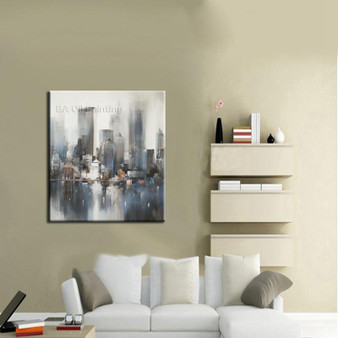 100% HANDMADE OIL PAINTING  new york painting abstract