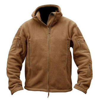 Winter Airsoft Military Jacket Men Fleece Tactical Jacket Thermal Hooded Jacket Coat Autumn Outerwear