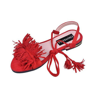Fashion Tassel Straps Flat Sandals For Women Flip-flops Women Summer Beach Shoes