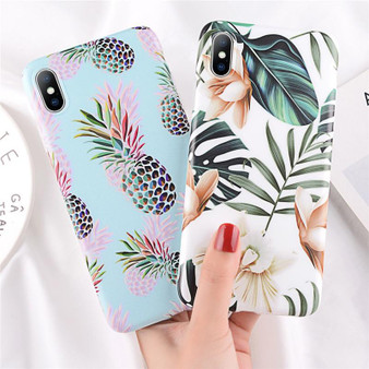 Fashion Cute Cartoon Pineapple Leaf Design Soft Phone Case For iPhone