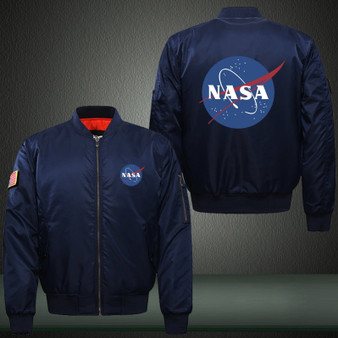 NASA Print Thicken Long Sleeve Bomber Jacket