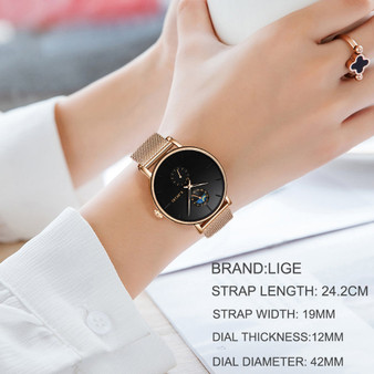 Ladies Waterproof Ultra Thin Stainless Steel Watch