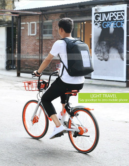 Solar Powered Designer anti theft Travel 15.6'' backpack