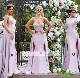 Cheap Bridesmaid Dresses Mermaid Sweetheart Long Wedding Party Dresses For Women