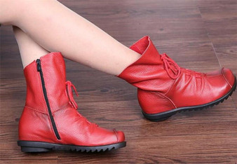 Genuine Vintage style Leather Handmade Women Boots
