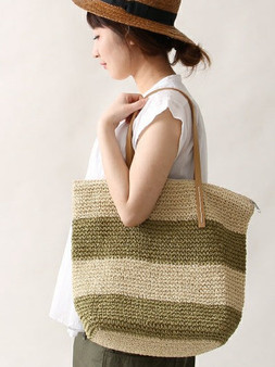 Women's Straw Bag Holiday Shoulder Woven Bag Beach Bag