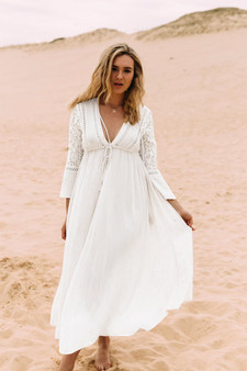 Lace Beach Holiday Sunscreen Long Dress