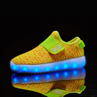 Led USB Recharge Glowing Sneakers Kids Led Luminous Shoes