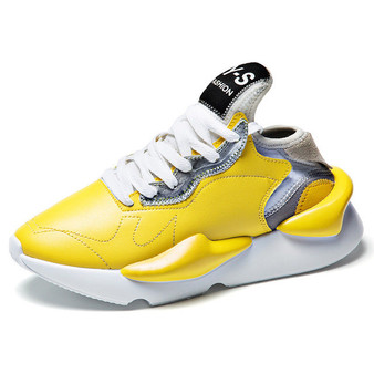 BomKinta Mens Autumn Winter Sneakers High Top Brand Men Casual Sneakers Fashion Yellow Products Breathable Stretch Sock Sneakers Men