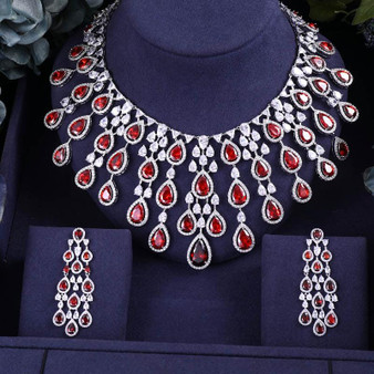 CZ Crystal Wedding Jewelry Sets