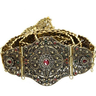 Antique Gold Color Metal Waist Belt