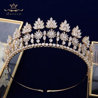 Zircon Crystal Brides Wedding Tiaras