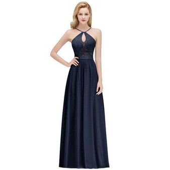 Halter Sleeveless Wedding Guest Party Dress