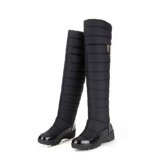 keep warm snow boots fashion platform fur thigh knee high boots warm winter boots for women shoes boats