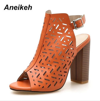 Aneikeh Women Sandals Gladiator High Heels