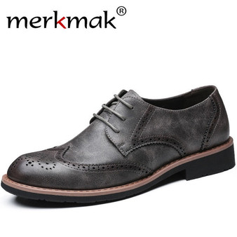 Merkmak New 2019 Men Leather Shoes