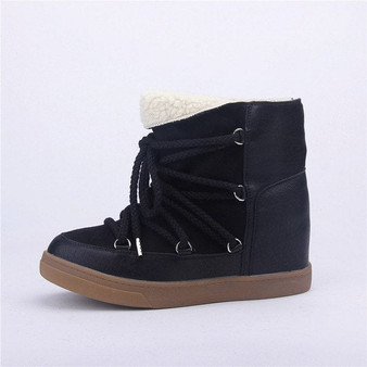 Smile Circle Winter Boots Women Lace-up Casual Shoes