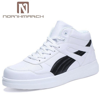 NORTHMARCH Fashion Spring Leather Shoes Men Breathable Casual Shoes
