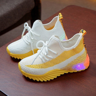 LED Light Up Shoes Children Kid Baby Girls Boys Candy Color Sport Run Sneakers