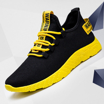 Men Vulcanize Shoes Yellow and Black Sneakers