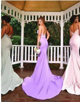 Long Sexy Spaghetti Straps Mermaid Affordable Charming Bridesmaid Prom Dress ,PD0036