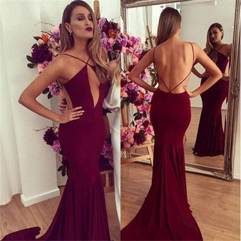 New Arrival Sexy Backless On Sale Evening Simple Prom Dresses Online,PD0114