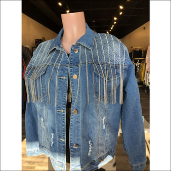 Rhinestone Lights Denim Jacket