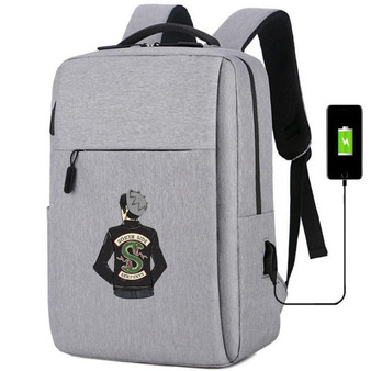 Riverdale South Side Serpents usb charging canvas travel Backpack