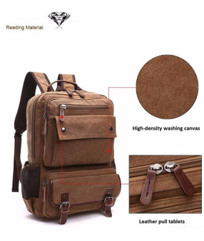 Unisex Vintage Travel Laptop Canvas Backpack