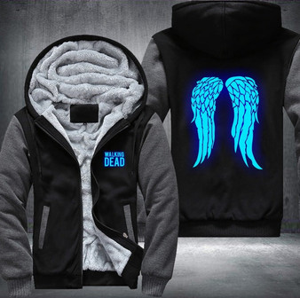 The Walking Dead Zombie Daryl Dixon Wings Luminous blue Hoodie