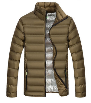 men`s light cotton padded parka winter jacket
