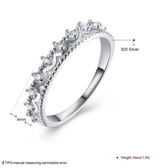 Romantic Authentic 925 Sterling Silver full small CZ stone around  Finger Rings for Women Wedding Engagement Jewelry