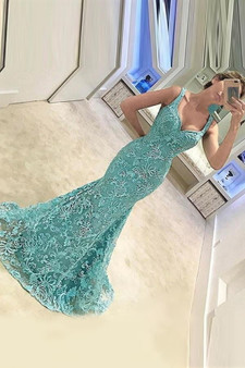 Trumpet Court Train Sweetheart Sleeveless Appliques Beading Prom Dress,Party Dress P157