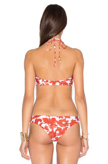 Fringe Tassel Floral Dots Leaves Pattern Bikini Set Swimsuit