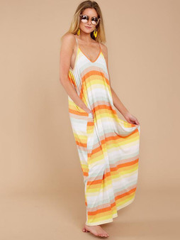 New 2018 Spaghetti Strap Beach Boho Maxi Dress