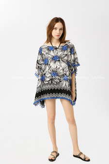 Print Loose Casual Beach Bikini Cover Up