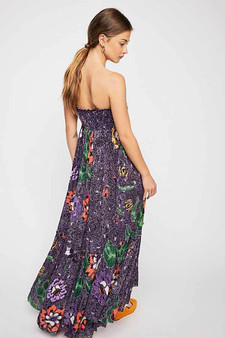Sexy Bohemian V-Neck Print Slits Chiffon Beach Dress