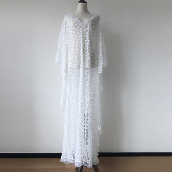 Bohemian White Lace See-Through Beach Holiday Cover ups