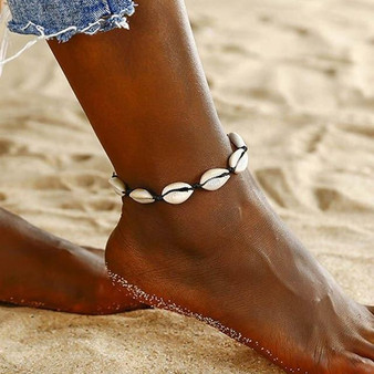 Bohemian Multiple Layers Starfish Turtle Beads Anklets For Women Vintage Boho Shell Chain Anklet Bracelet Beach Jewelry  B35