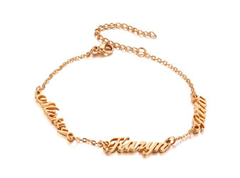 Personalized Three Name Bracelet Femme Stainless Steel Gold Color Custom Triple Name Bileklik Bracelets Pulseras Family Gifts