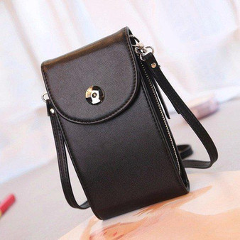 Vintage PU Leather Universal Shoulder Phone Bag For iPhone Samsung Huawei Xiaomi