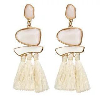 Trend Boho Vintage Statement Jewelry Ethnic Fringe Earrings Pendientes Mujer Moda Long Tassel Earring for Xmas party